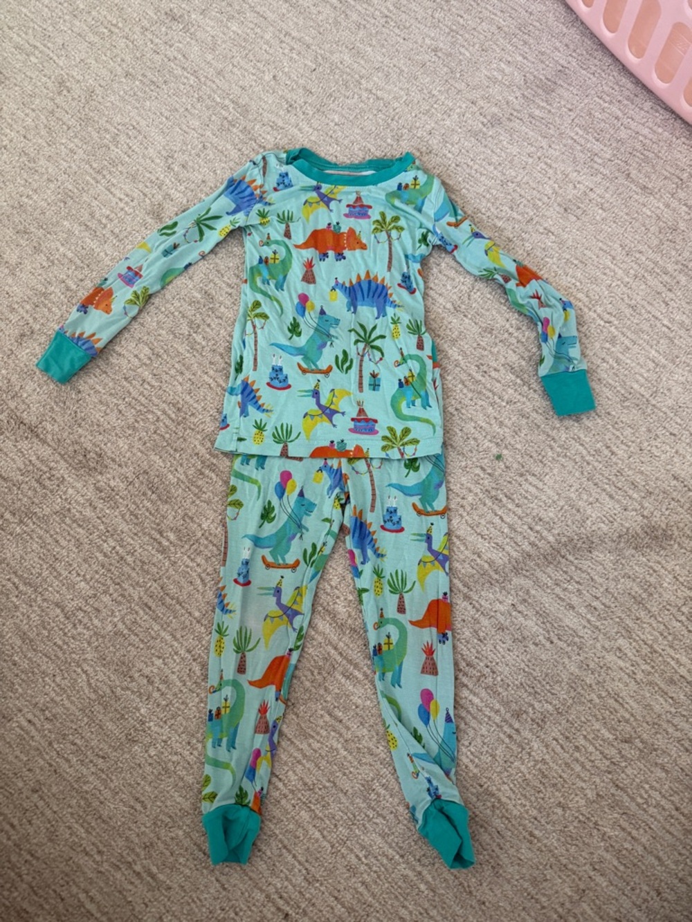 Little Sleepies Prehistoric Party Two-Piece Pajama Set size 2T